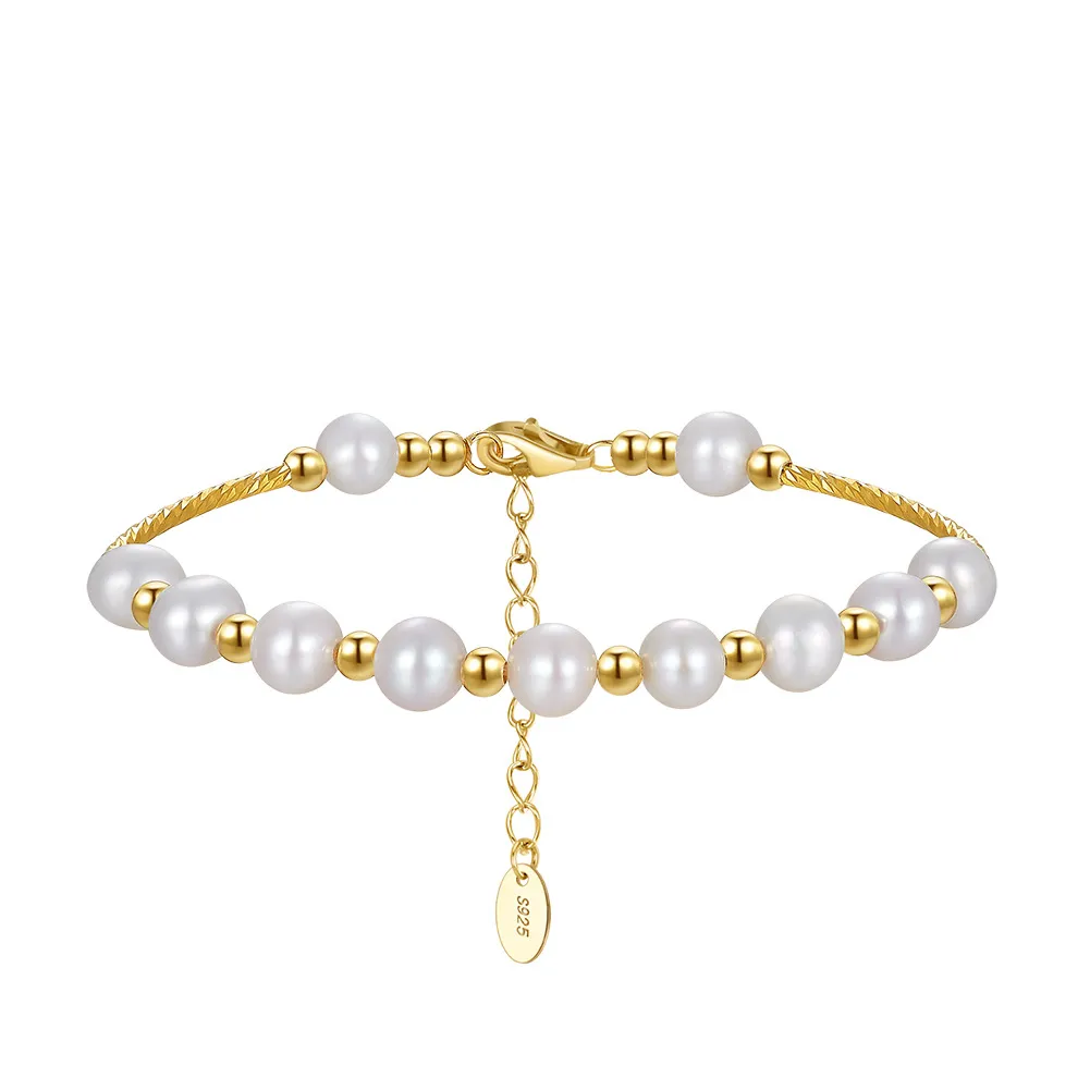 925 Sterling Silver Adjustable Pearl Bracelet 100500029 925 Sterling Silver Adjustable Pearl Bracelet 100500029