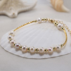 925 Sterling Silver Adjustable Pearl Bracelet 100500029 925 Sterling Silver Adjustable Pearl Bracelet 100500029
