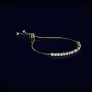 925 Sterling Silver Cubic Zirconia Pearl Bracelet 100500037