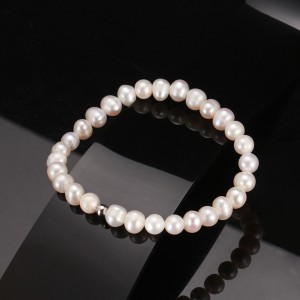925 Sterling Silver Baroque Irregular Pearl Bracelet 100500041 925 Sterling Silver Baroque Irregular Pearl Bracelet 100500041
