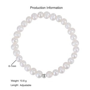 925 Sterling Silver Baroque Irregular Pearl Bracelet 100500041 925 Sterling Silver Baroque Irregular Pearl Bracelet 100500041