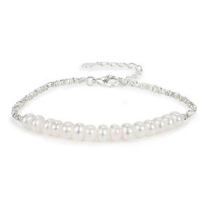 925 Silver Freshwater Pearl Vintage Bracelet 100500044