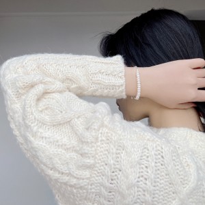 925 Silver Freshwater Pearl Vintage Bracelet 100500044