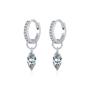S925 Marquise Dangle Hoop Earring 110100001