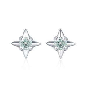 S925 Star Moissanite Stud Earring 110100004