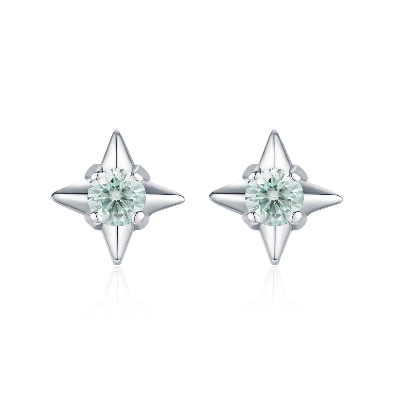 S925 Star Moissanite Stud Earring 110100004