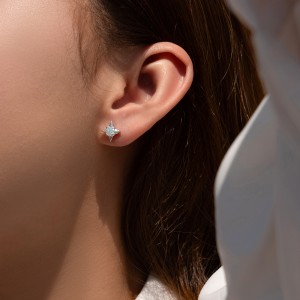 S925 Star Moissanite Stud Earring 110100004