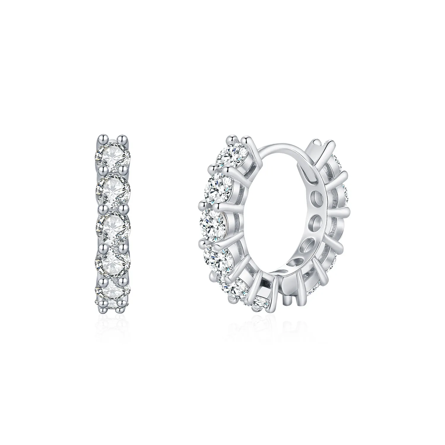 S925 Classical Moissanite Hoop Earring 110100005