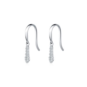 S925 Line Moissanite Dangle Earring 110100010