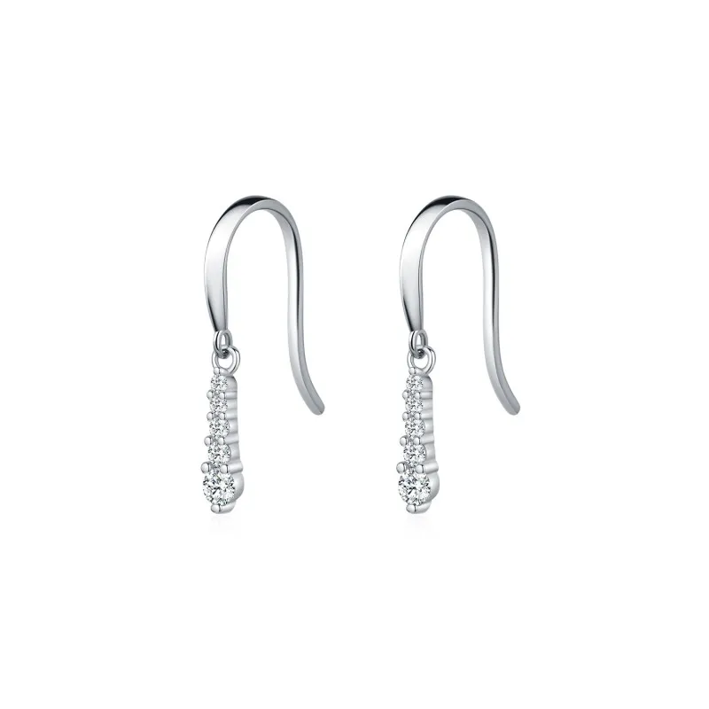 S925 Line Moissanite Dangle Earring 110100010