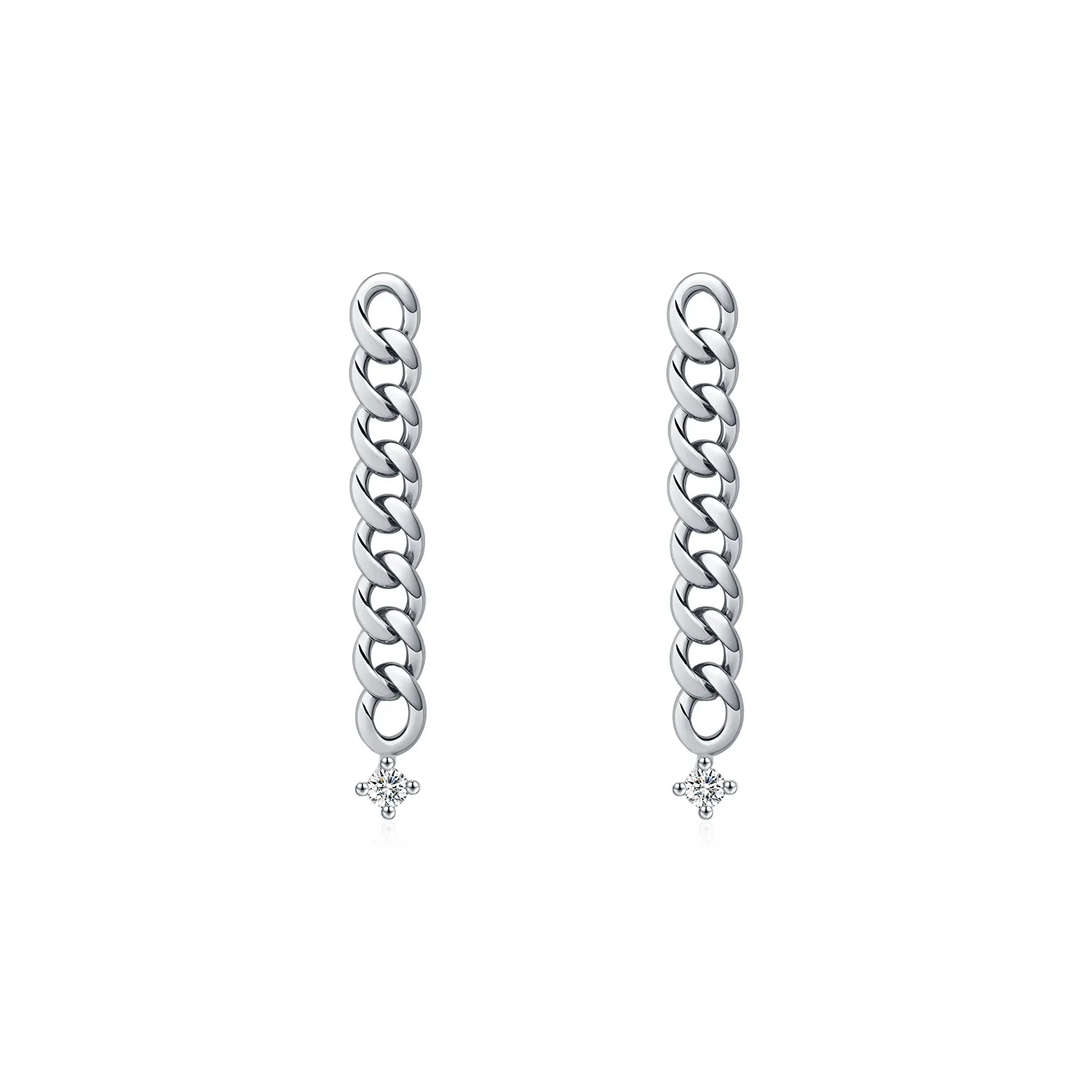 S925 Chain Tassel Moissanite Stud Earring 110100017