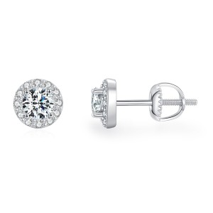 S925 Classical Moissanite Stud Earring 110100024