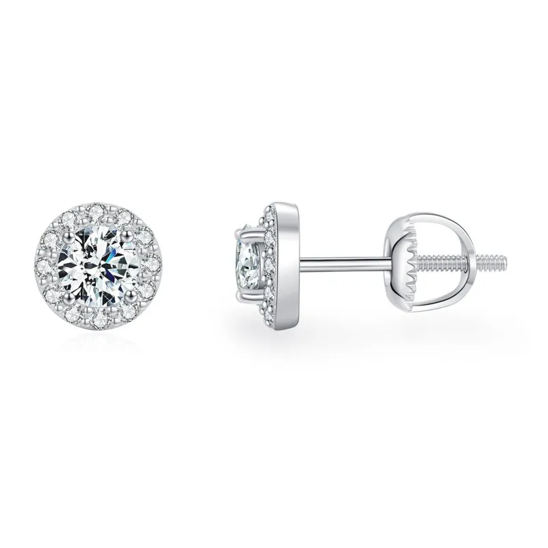 S925 Classical Moissanite Stud Earring 110100024