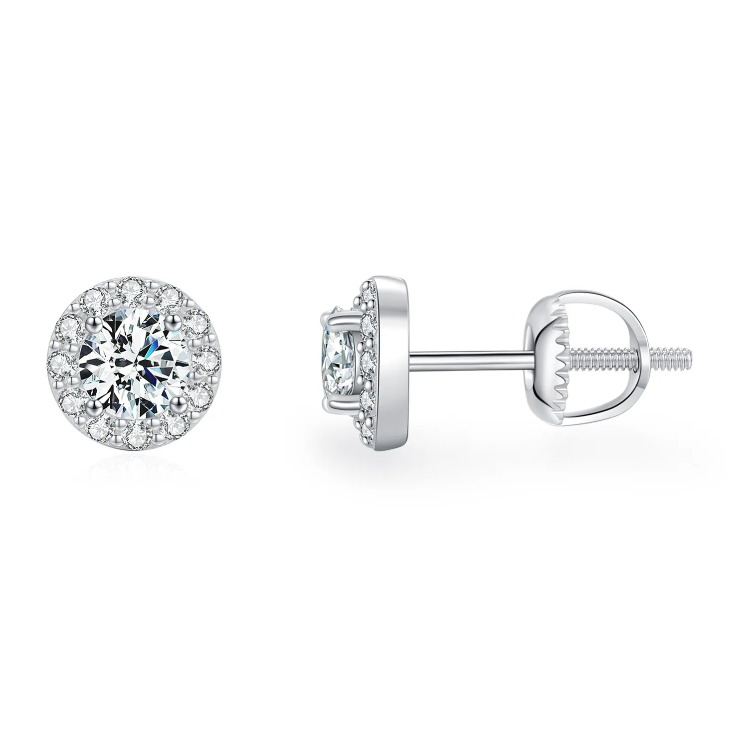 S925 Classical Moissanite Stud Earring 110100024