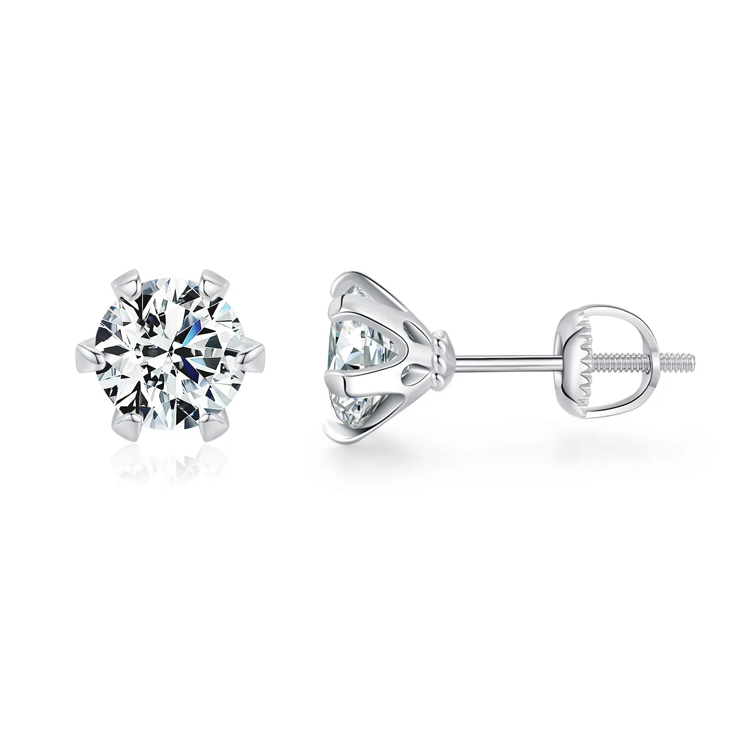 S925 Sparkle Moissanite Stud Earring 110100025