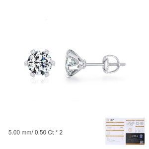 S925 Sparkle Moissanite Stud Earring 110100025