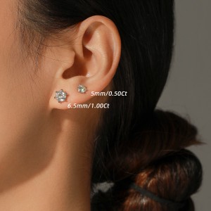 S925 Sparkle Moissanite Stud Earring 110100025