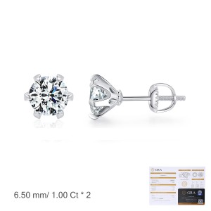 S925 Sparkle Moissanite Stud Earring 110100025