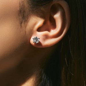 S925 Sparkle Moissanite Stud Earring 110100025