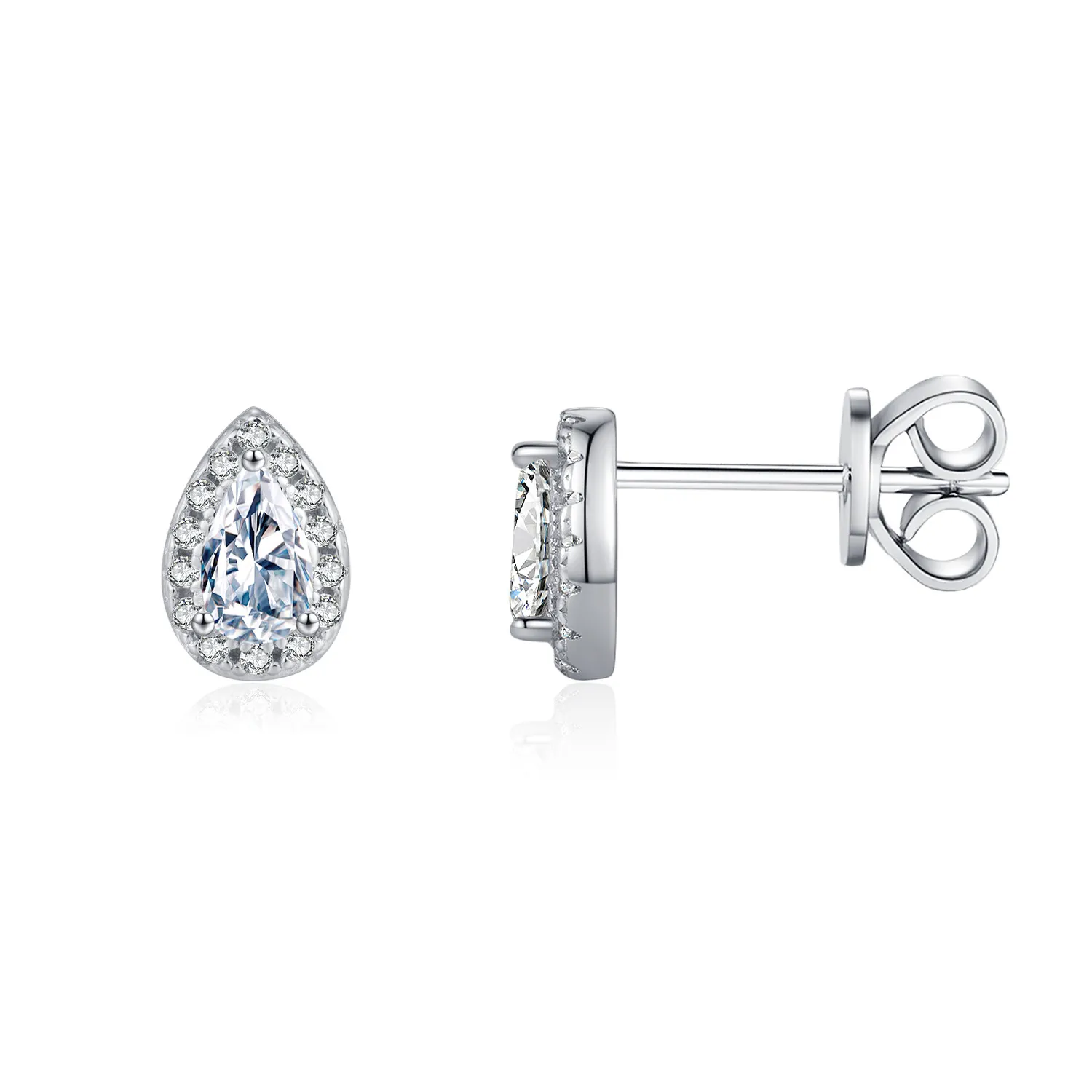 S925 Waterdrop Moissanite Stud Earring 110100027