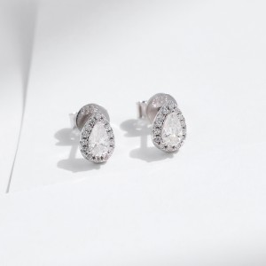 S925 Waterdrop Moissanite Stud Earring 110100027