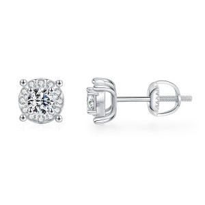 S925 Classical Moissanite Stud Earring 110100028