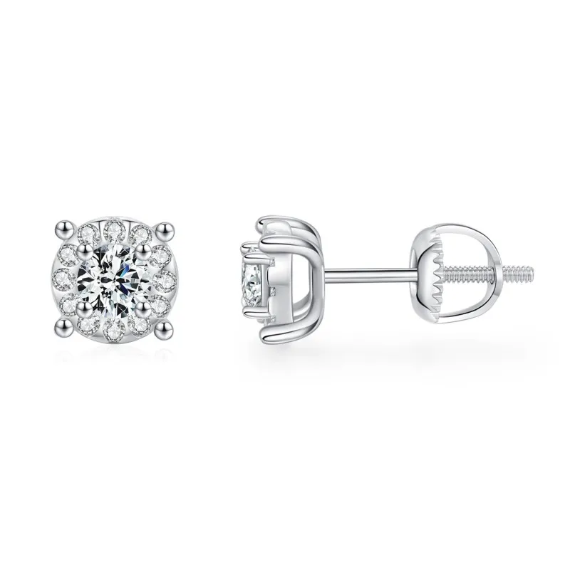 S925 Classical Moissanite Stud Earring 110100028