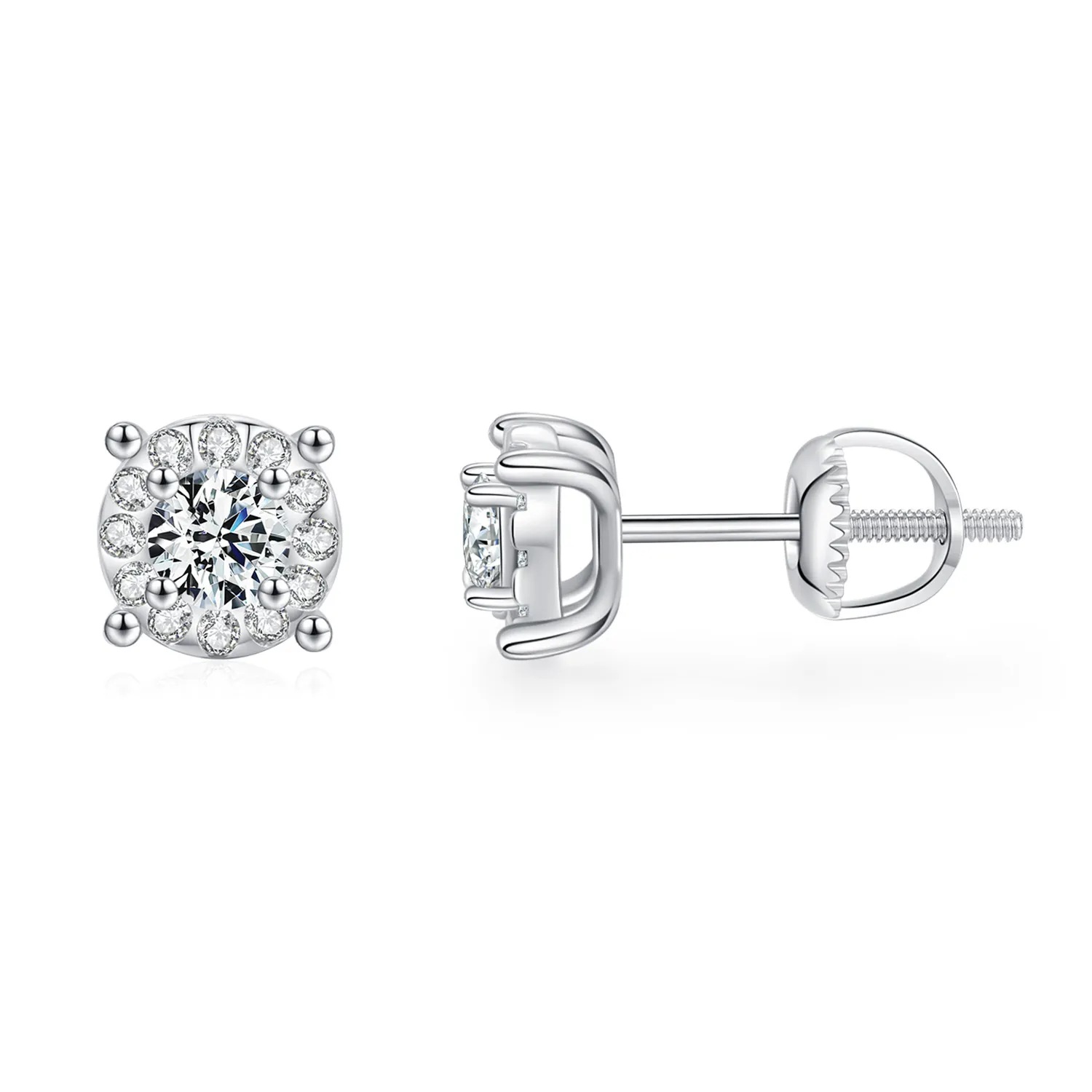 S925 Classical Moissanite Stud Earring 110100028
