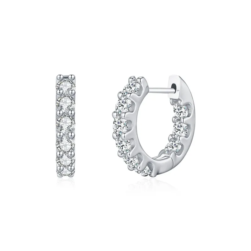S925 Classical Moissanite Hoop Earring 110100031