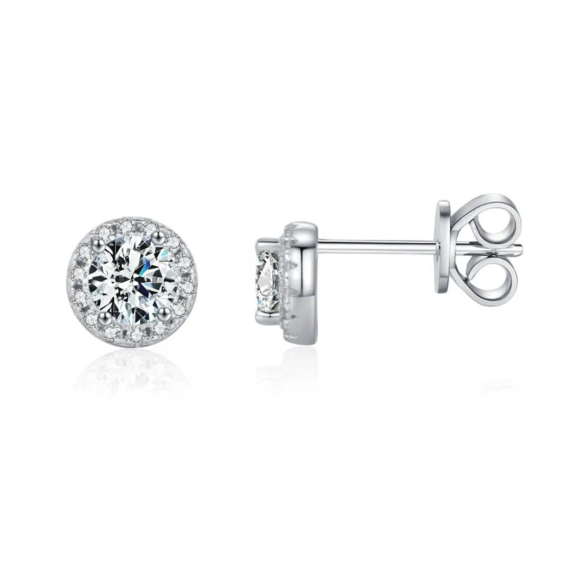 S925 Classical Moissanite Stud Earring 110100032