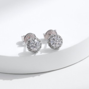 S925 Classical Moissanite Stud Earring 110100032