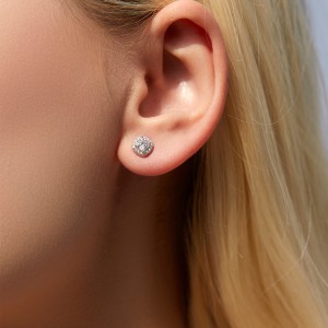 S925 Classical Moissanite Stud Earring 110100035