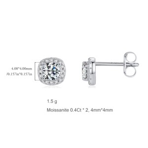 S925 Classical Moissanite Stud Earring 110100035