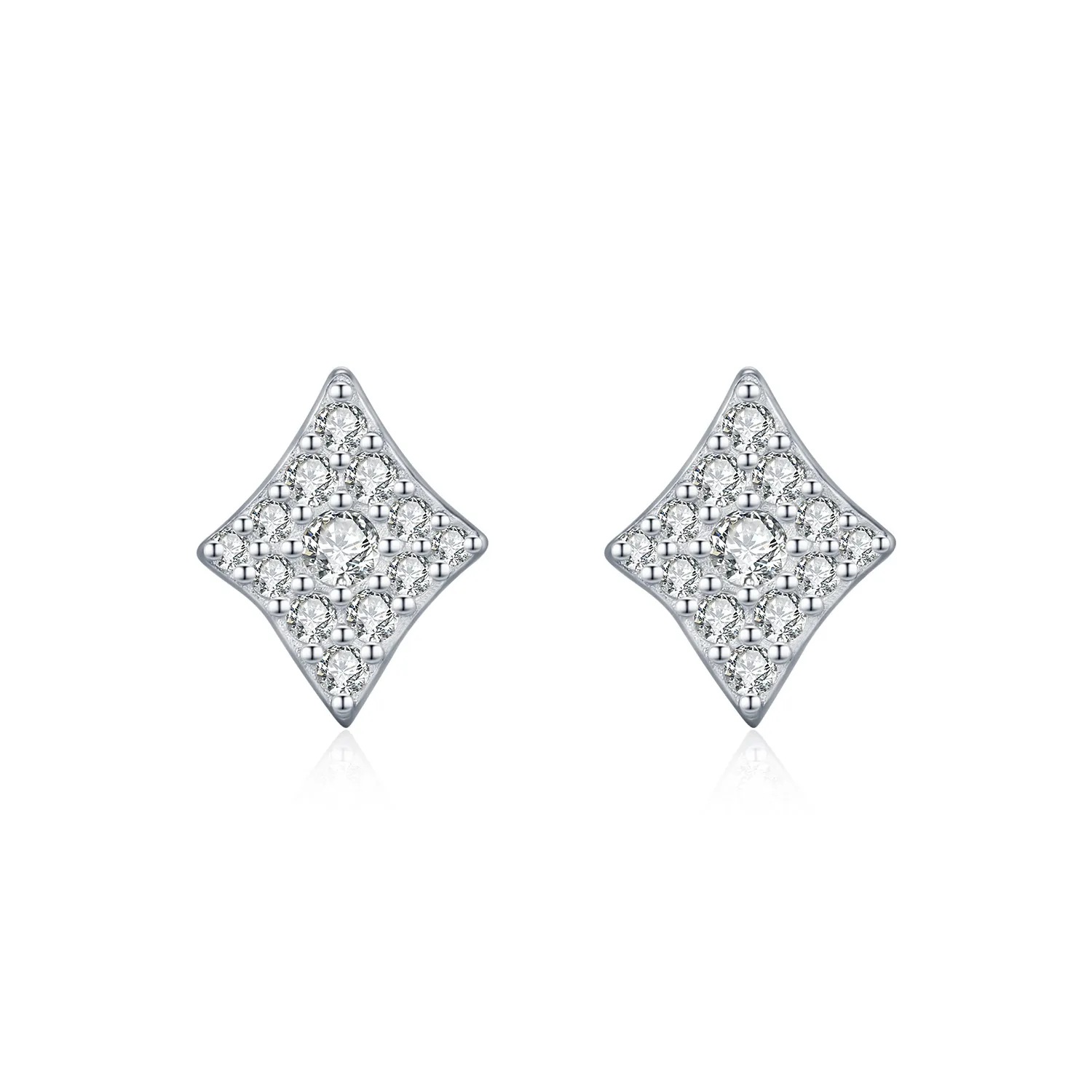 925 Sterling Silver Hip Hop Pave Moissanite Diamond Suit Studs 110100055