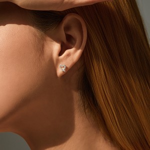 25 Sterling Silver Pave Moissanite Irregular Heart Stud Earrings 110100056 25 Sterling Silver Pave Moissanite Irregular Heart Stud Earrings 110100056