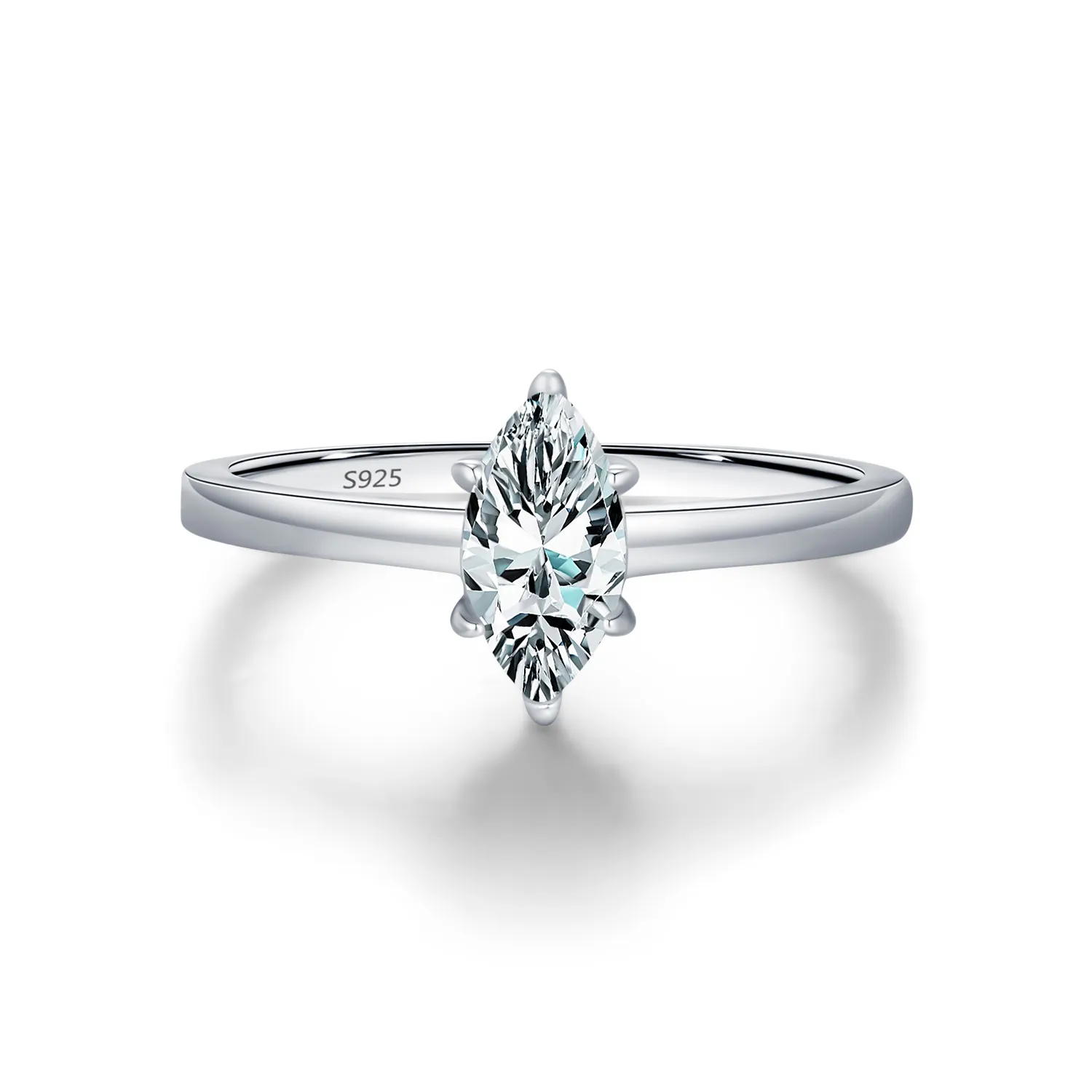 S925 Marquise Moissanite Solitaire Ring 110200002