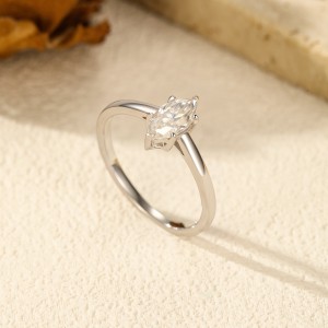 S925 Marquise Moissanite Solitaire Ring 110200002
