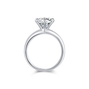 S925 Classical 2Ct Moissanite Solitaire Ring 110200003