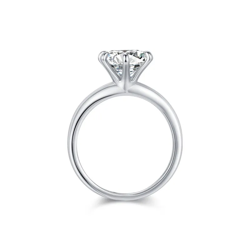 S925 Classical 2Ct Moissanite Solitaire Ring 110200003