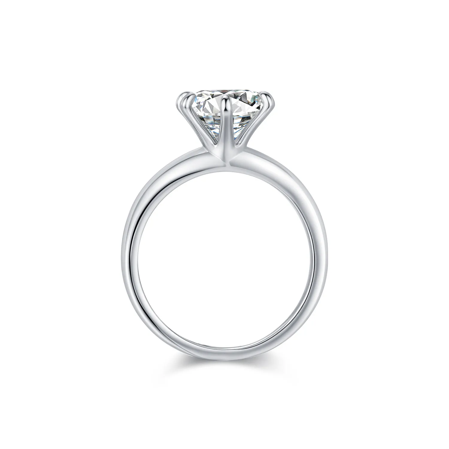 S925 Classical 2Ct Moissanite Solitaire Ring 110200003