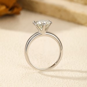 S925 Classical 2Ct Moissanite Solitaire Ring 110200003