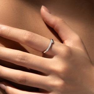 S925 Moissanite Minimalist Ring 110200004