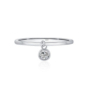 S925 Chic Style Moissanite Pendant Ring 110200005