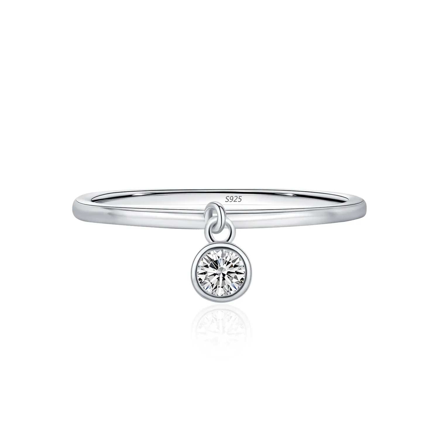 S925 Chic Style Moissanite Pendant Ring 110200005