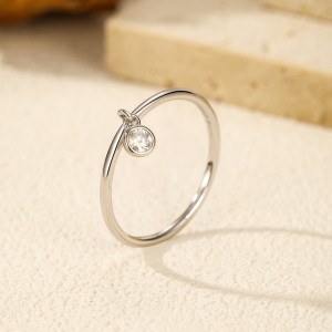 S925 Chic Style Moissanite Pendant Ring 110200005