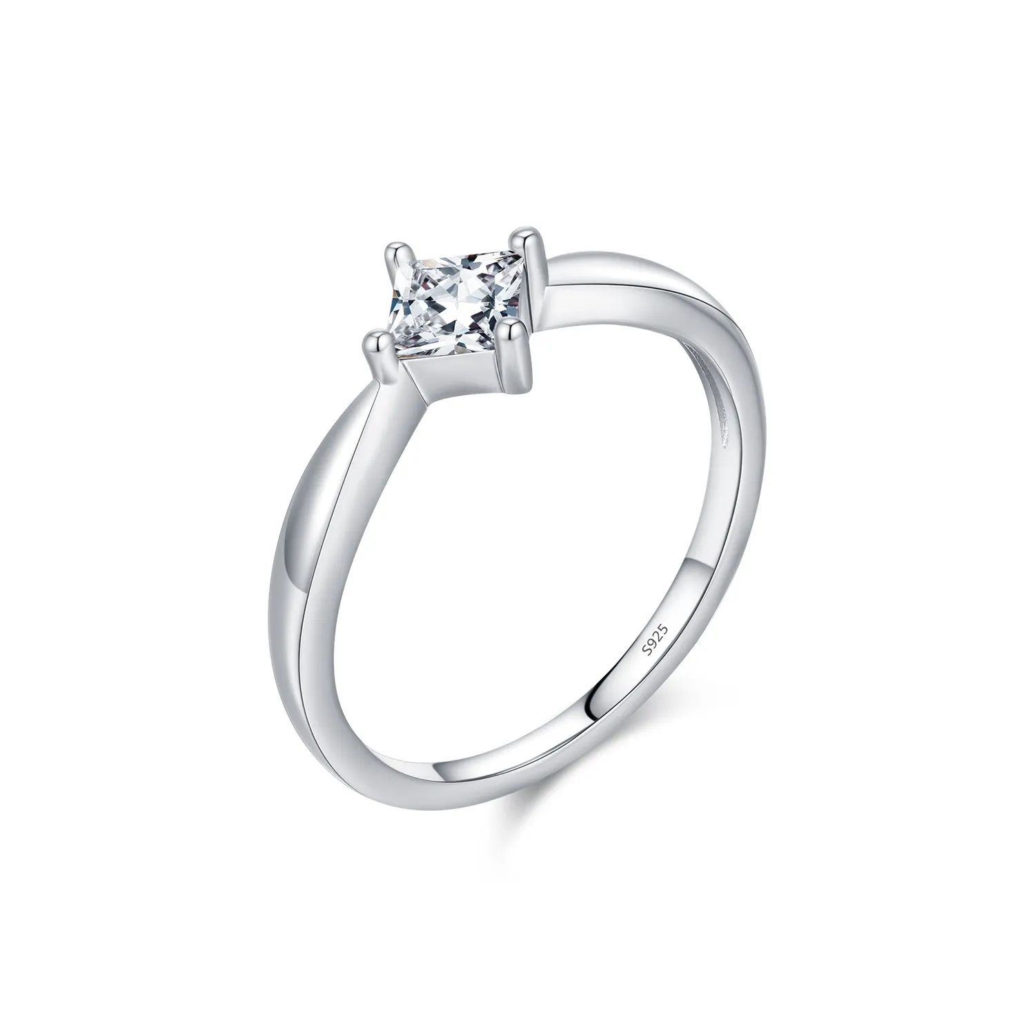 S925 Sparkle Square Moissanite Ring 110200007
