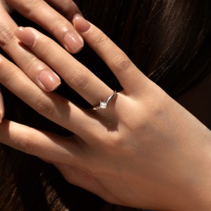 S925 Sparkle Square Moissanite Ring 110200007