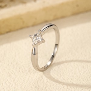 S925 Sparkle Square Moissanite Ring 110200007