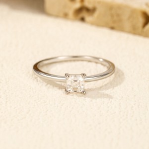 S925 Asscher Cut Square Moissanite Ring 110200008
