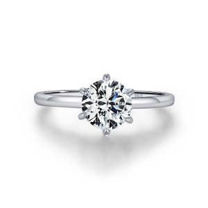 S925 Moissanite Halo Solitaire Wedding 110200013